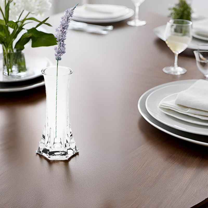 Giftale 6" Height Clear Plastic Bud Vase Glass Like Crystal Acrylic Vase for One Rose Break-Resistant #2021 - Image 4
